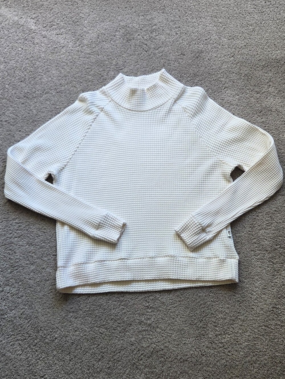 The North Face Chabot Mock Neck Waffle Knit Top Size L Gorocore Casual Cozy